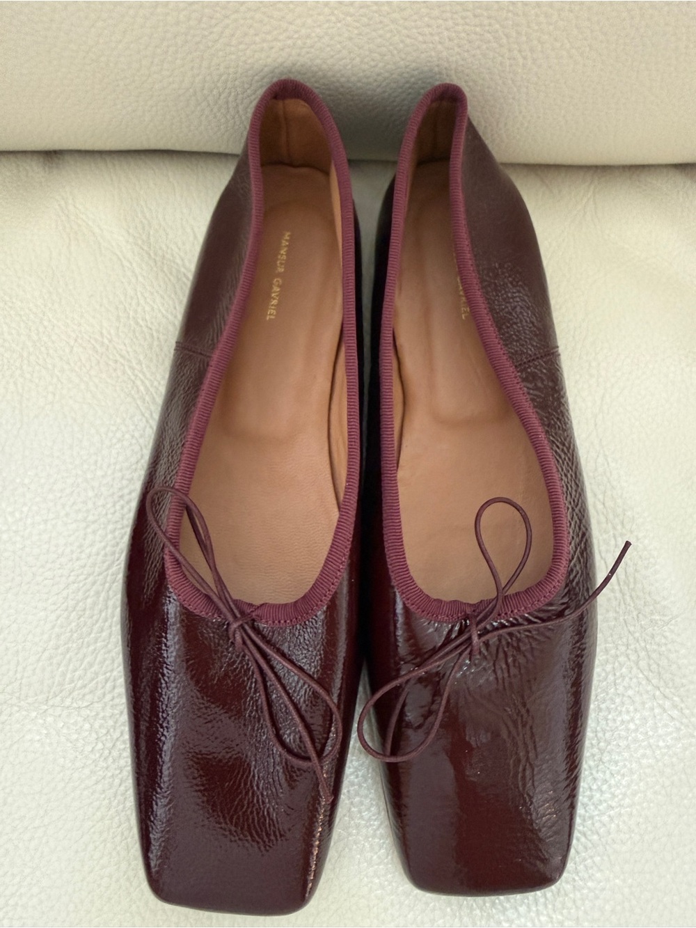 MANSUR GAVRIEL Square Toe Ballerina Flats - Oxblood sz 39 - Picture 4 of 8